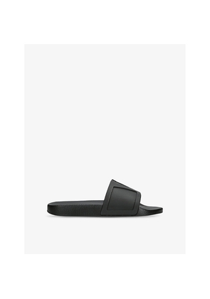 Mens Valentino Garavani Brand-Embossed Rubber Sliders