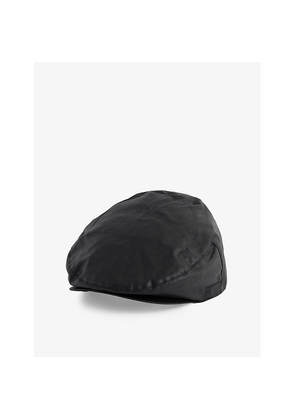 Mens Barbour Panelled Waxed Cotton Flat Cap