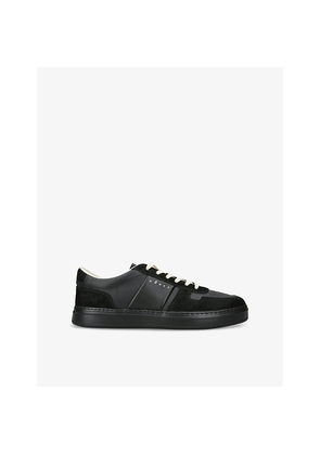 Mens Hogan H-Tv Logo-Print Leather Low-Top Trainers