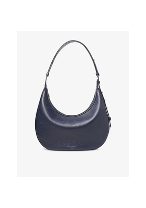 Womens Aspinal Of London Hudson Crescent Leather Crossbody Bag