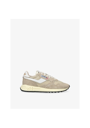 Womens Autry Reelwind Panelled Suede and Woven Low-Top Trainers