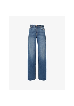 Womens 7 For All Mankind Lotta Flared Stretch-Denim Blend Jeans