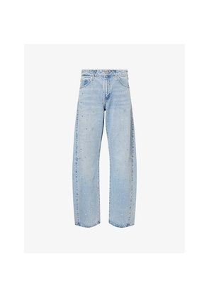 Womens Levis Baggy Dad Barrel-Leg Denim Jeans