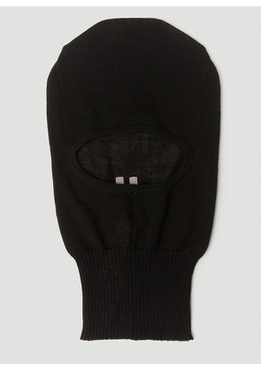 Rick Owens Ribbed Knit Balaclava - Man Hats Black One Size