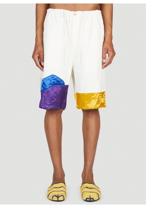 Marni x No Vacancy Colour Block Cuff Shorts - Man Shorts Cream Eu - 48