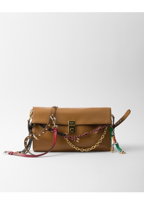 Prada Soft Sound large leather shoulder bag with charms