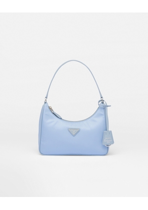 Prada Re-edition 2005 Re-nylon And Saffiano Mini Bag, Woman, Light Blue