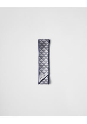 Printed silk skinny scarf