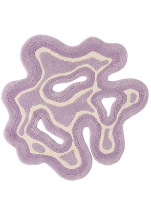Mush Studios SSENSE Exclusive Purple & White Small Valley Rug