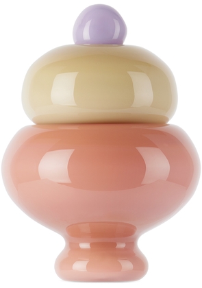 Helle Mardahl Pink & Off-White Bon Bon Sugar Dish