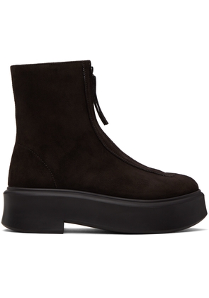 The Row Brown Zipped I Boots