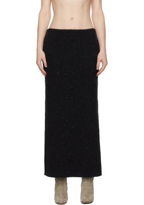 Bottega Veneta Gray Wool Tailored Maxi Skirt