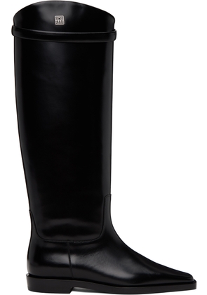 TOTEME Black 'The Riding Boot' Tall Boots