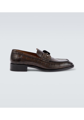 Christian Louboutin Chambelimoc croc-effect leather loafers