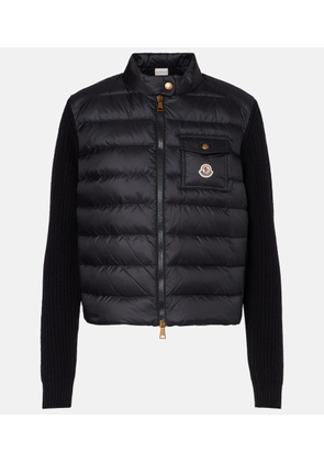 Moncler Down-paneled wool and cashmere cardigan