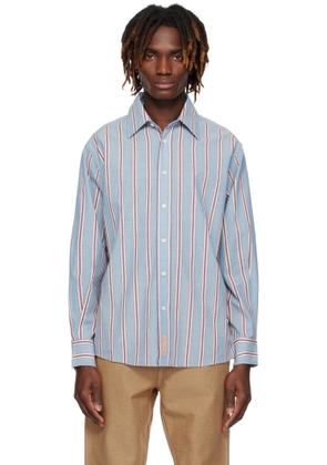 Bode Blue Regatta Stripe Shirt