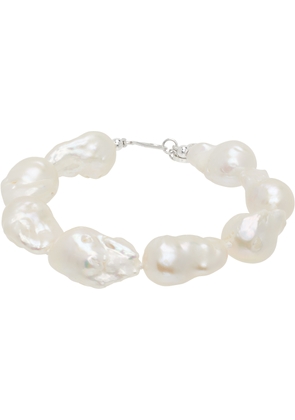 Gohar World White Host Baroque Pearl Bracelet