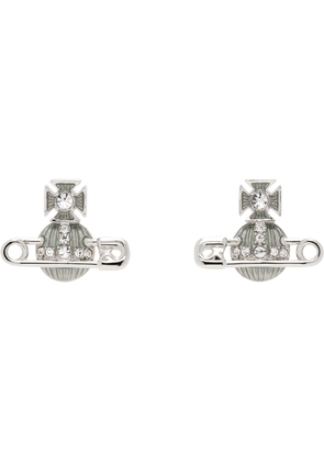 Vivienne Westwood Silver & Blue Kitty Earrings