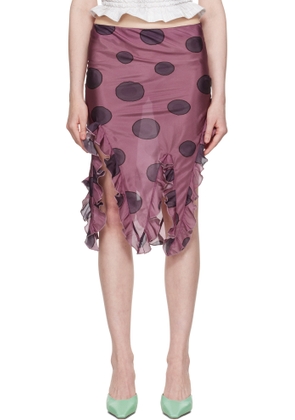 Conner Ives Pink & Black Jellyfish Miniskirt