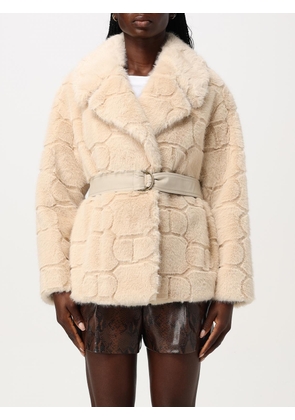 Coat TWINSET Woman color Yellow Cream