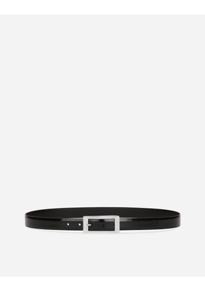 Dolce & Gabbana Brushed Calfskin Belt - Man Belts Black Leather 105
