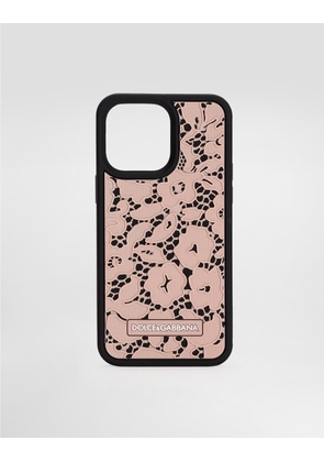 Dolce & Gabbana Lace Rubber Iphone 14 Pro Max Cover - Woman Tech Accessories Multicolor Rubber Onesize