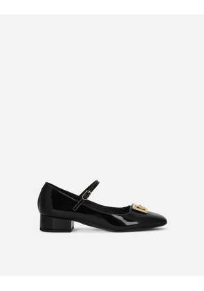 Dolce & Gabbana Polished Calfskin Mary Janes - Woman Pumps And Slingback Black Leather 35.5