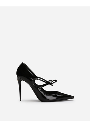 Dolce & Gabbana Polished Calfskin Pumps - Woman Pumps And Slingback Black Leather 38.5