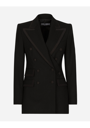 Dolce & Gabbana Double-breasted Twill Turlington Tuxedo Jacket - Woman Coats And Jackets Black 40
