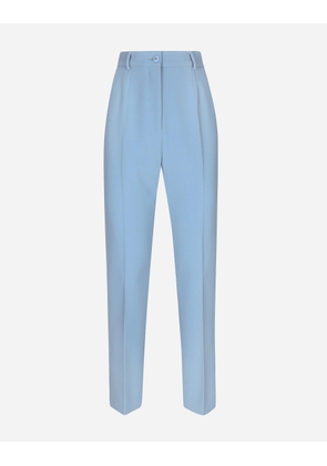 Dolce & Gabbana Tailored Wool Crêpe Pants - Woman Pants And Shorts Light Blue 36