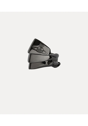 Vivienne Westwood Knuckleduster Ring Gunmetal Silver Unisex