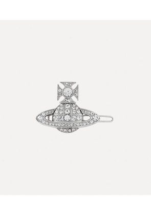 Vivienne Westwood Corinne Hair Clip Silver Cubic Zirconia Unisex