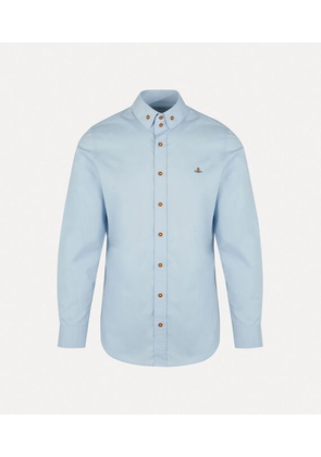 Vivienne Westwood Two Button Krall Shirt Cotton Blue 44 Men