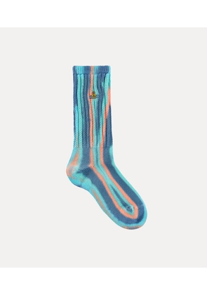 Vivienne Westwood Ladies Sock Bluepink Cotton Women