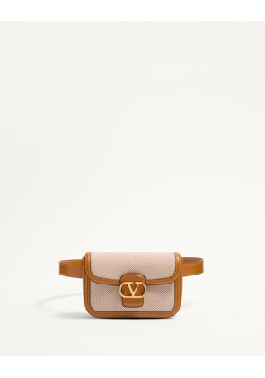 Valentino Garavani Valentino Garavani 9To5 Canvas Belt Bag Woman NATURAL/TOBACCO UNI