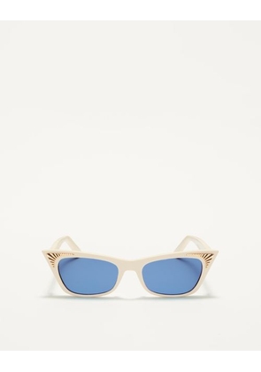 Valentino Cat-Eye Acetate Frame Woman IVORY/BLUE 51