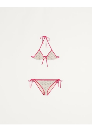 Valentino Gelatin Print Lycra Bikini With Polka Dots Woman BIRCH/MULTICOLOUR L