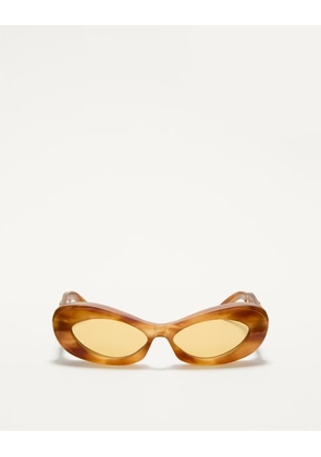 Valentino Narrow Oval Acetate Frame Woman BEIGE/AMBER 57