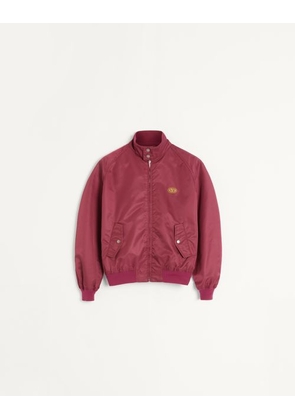 Valentino Nylon Blouson With Vlogo Patch Man MAROON 44