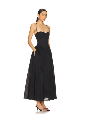 Bardot Estie Cotton Maxi Dress in Black. Size 10. Also in 6, 8.