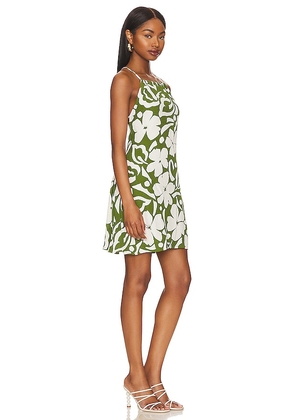 FAITHFULL THE BRAND Diletta Mini Dress in Olive. Size S. Also in XL, XS, XXL.