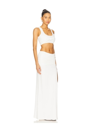 superdown Leni Maxi Skirt Set in White. Size S. Also in L, XL.