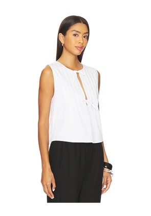 WeWoreWhat Tie Front Flare Top in White. Size L. Also in M, S, XL, XS.