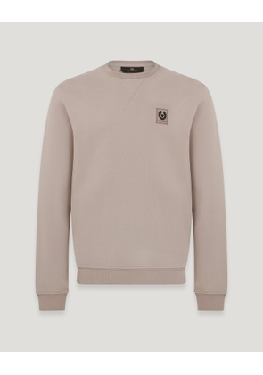 Belstaff Sweatshirt Men's Cotton Fleece Pumice Size S