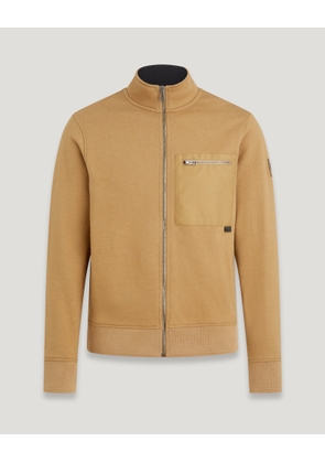 Belstaff Centenary Full Zip Sweatshirt Men's Bicolour Fleece British Khaki Size XL
