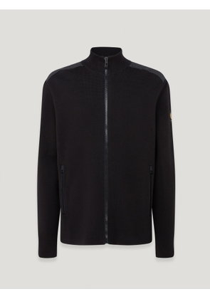 Belstaff Verge Zip Cardigan Men's Organic Cotton BLACK Size L