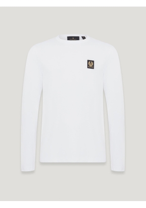Belstaff Long Sleeved T-shirt Men's Cotton Jersey White Size XS