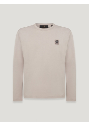 Belstaff Long Sleeved T-shirt Men's Cotton Jersey Pumice Size XS