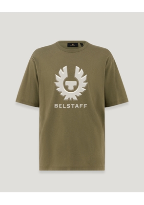 Belstaff Liquify Graphic T-shirt Men's Cotton Jersey Surplus Green Size XL