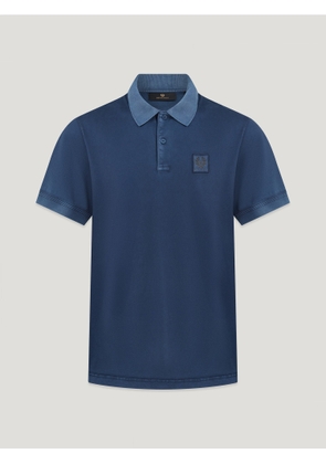Belstaff Hockley Polo Men's Negative Dye Jersey Insignia Blue Size M